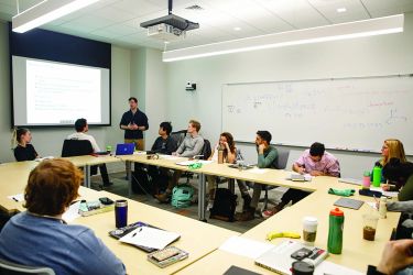 Students listening to a lecture